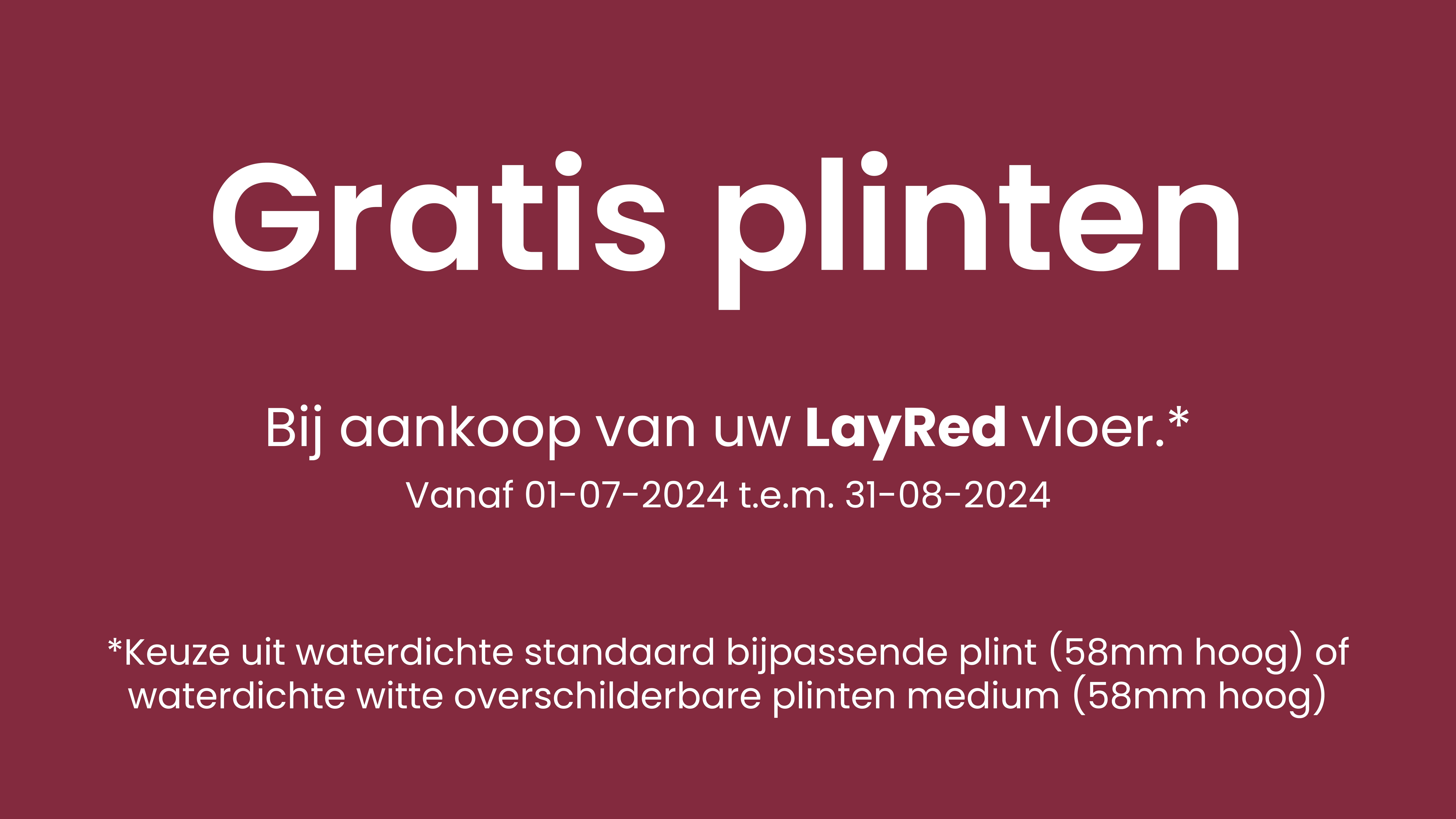 Actie gratis plinten